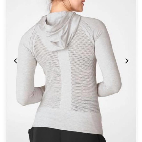 Fabletics SMALL White Seamless hoodie - Picture 1 of 2
